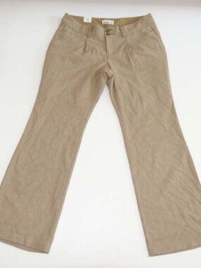 Old Navy Women's Mid Rise Trouser Pants Size 14 NWT Tan Brown 32" Inseam Slacks